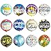 24 Pcs Happy Birthday Foil Balloons 18 inch Round Helium Floating Mylar Balloon Inflatable Balloons for Birthday Party Decorations Supplies,12 Patterns