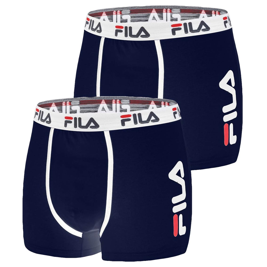 FILA Men's Boxer Shorts (Pack of 2), Blue, XL