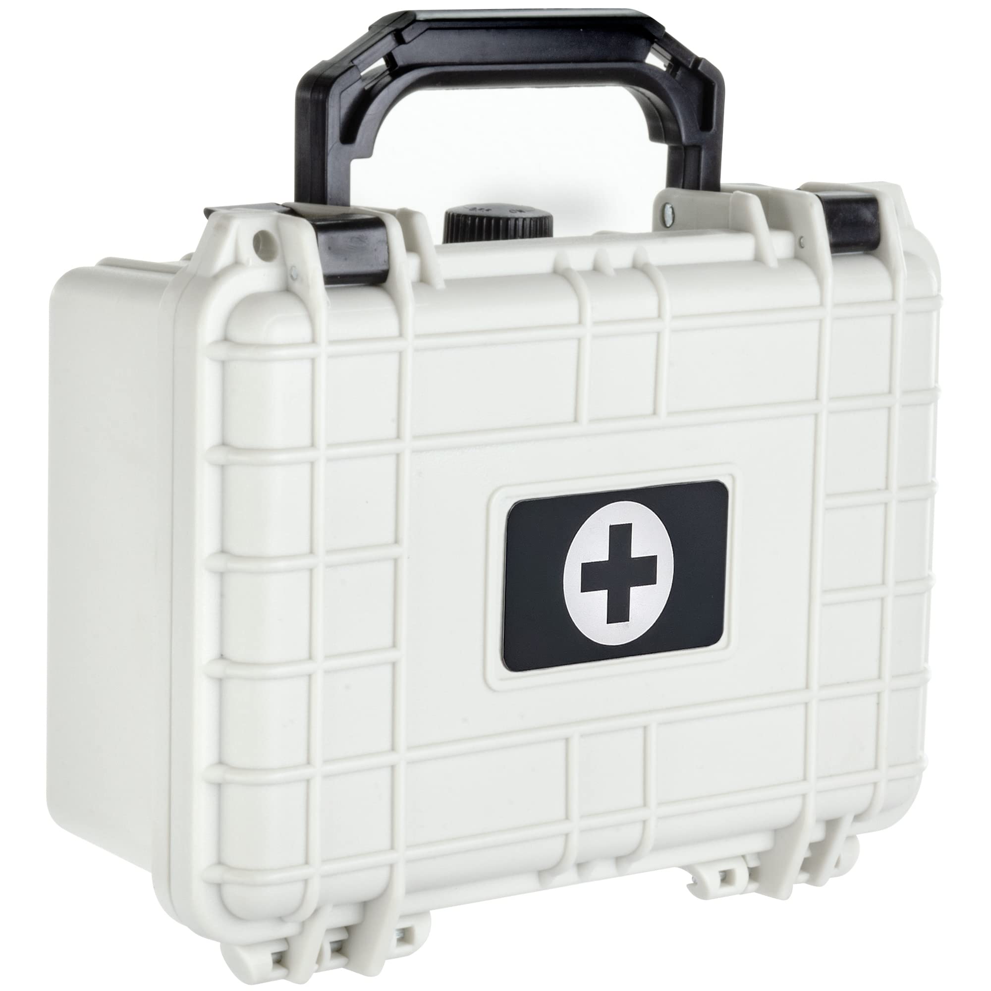 Eylar Compact 8.12 Inch Hard Protective Medical Case EMT First Responder and First Aid Service Storage Box, Waterproof, Dustproof, Shockproof with Foam (White)