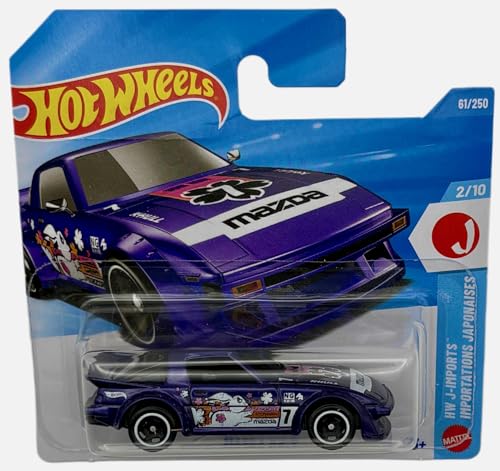 Image of Hot Wheels - Mazda RX-7 - JJJ29 - HW J-Imports 2 /10 - Short Card - Purple - Official Licensed Model - Mattel 2026 (61 /250) - 1:64