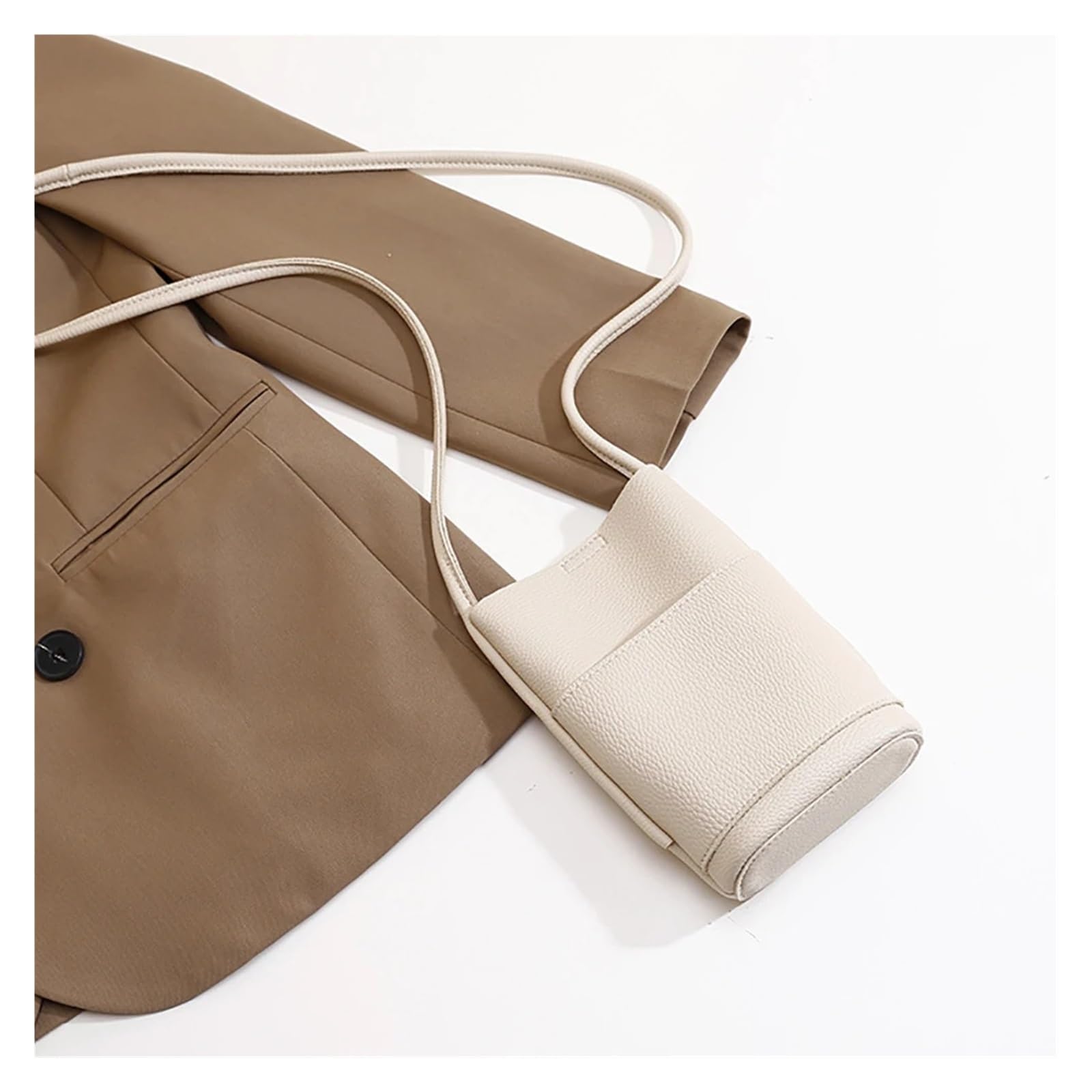 Bolso for teléfono móvil for Mujer, Bandolera pequeña de Cuero, Bolso de Compras Unisex Minimalista y versátil Adecuado para Viajar, Fiesta, Trabajo(Pink)
