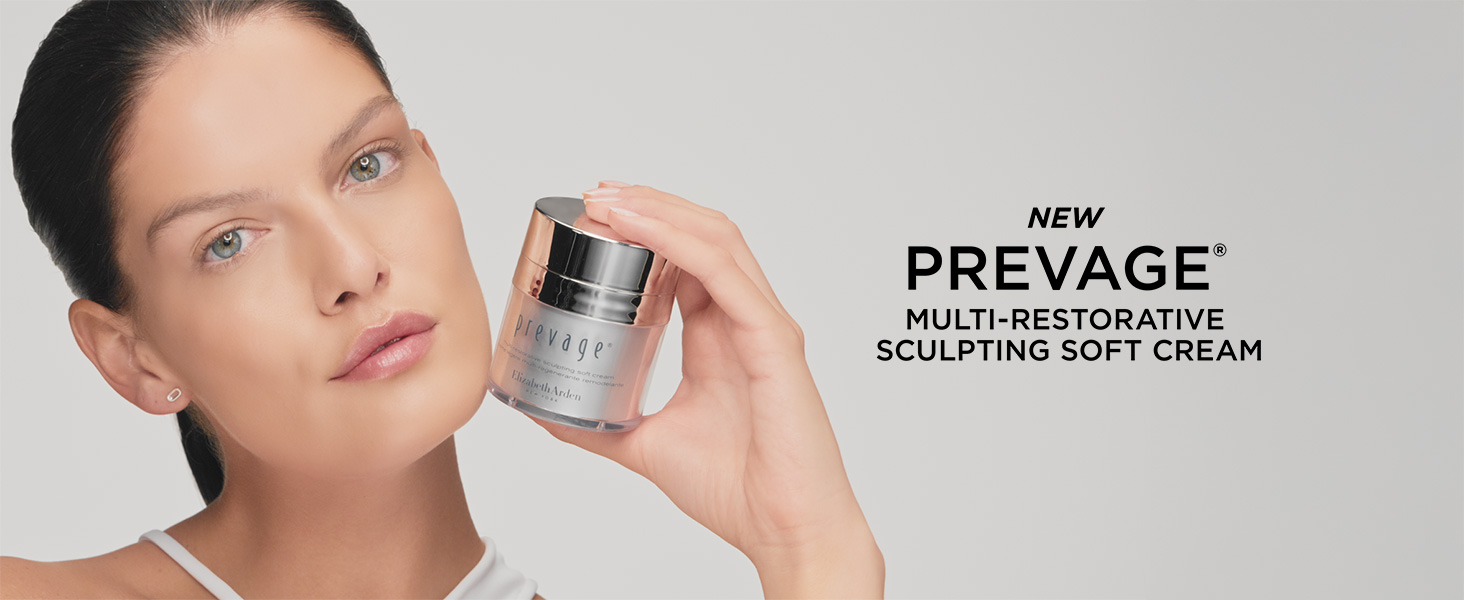 Elizabeth Arden PREVAGE Multi-Restorative Sculpting Soft Cream Firming Face Moisturizer with Idebenone, Carnosine and GraviLift Technology, 1.7 oz