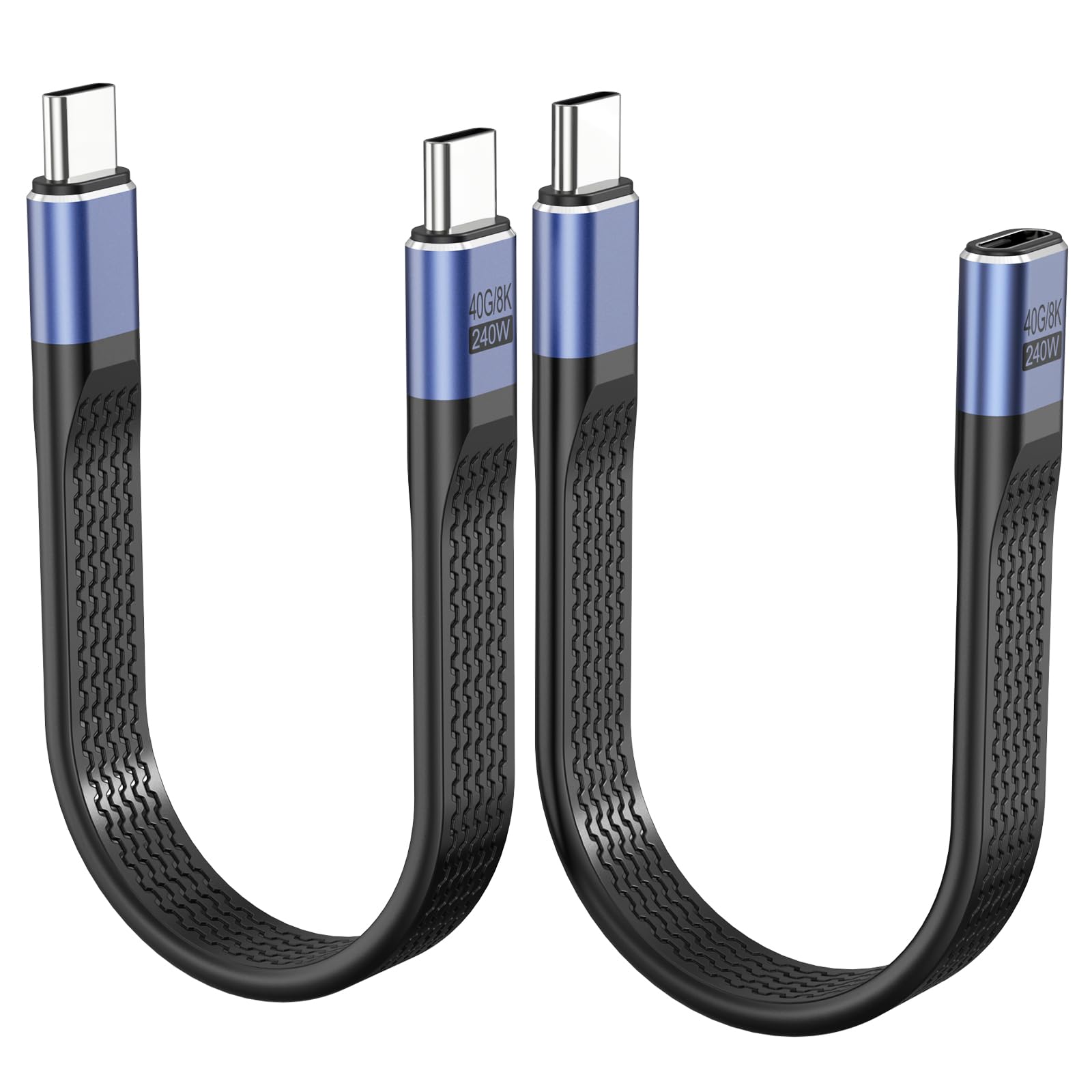 OFFCUP USB C Kabel Kurz, 2 Stück USB 4 Kabel, 240W USB C auf USB C Kabel USB C Ladekabel Schnelllade 40Gbps USB Type C Ladekabel für Huawei, Samsung S24 S23 S22, iPad Pro, MacBook Pro/Air, Pixel