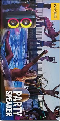 Miniatura 11 de W-KING Altavoces Bluetooth de 100 W V5.3, IPX6 impermeable portátil con graves profundos/110 dB enorme sonido/DSP, karaoke al aire libre con