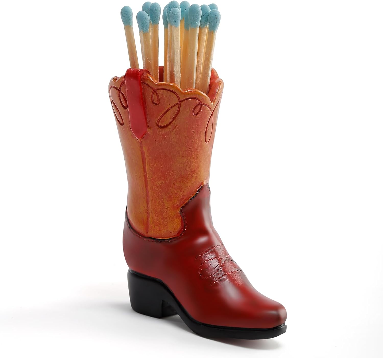 PSYHILAR Cowboy Boot Match Holder With Striker, Cute