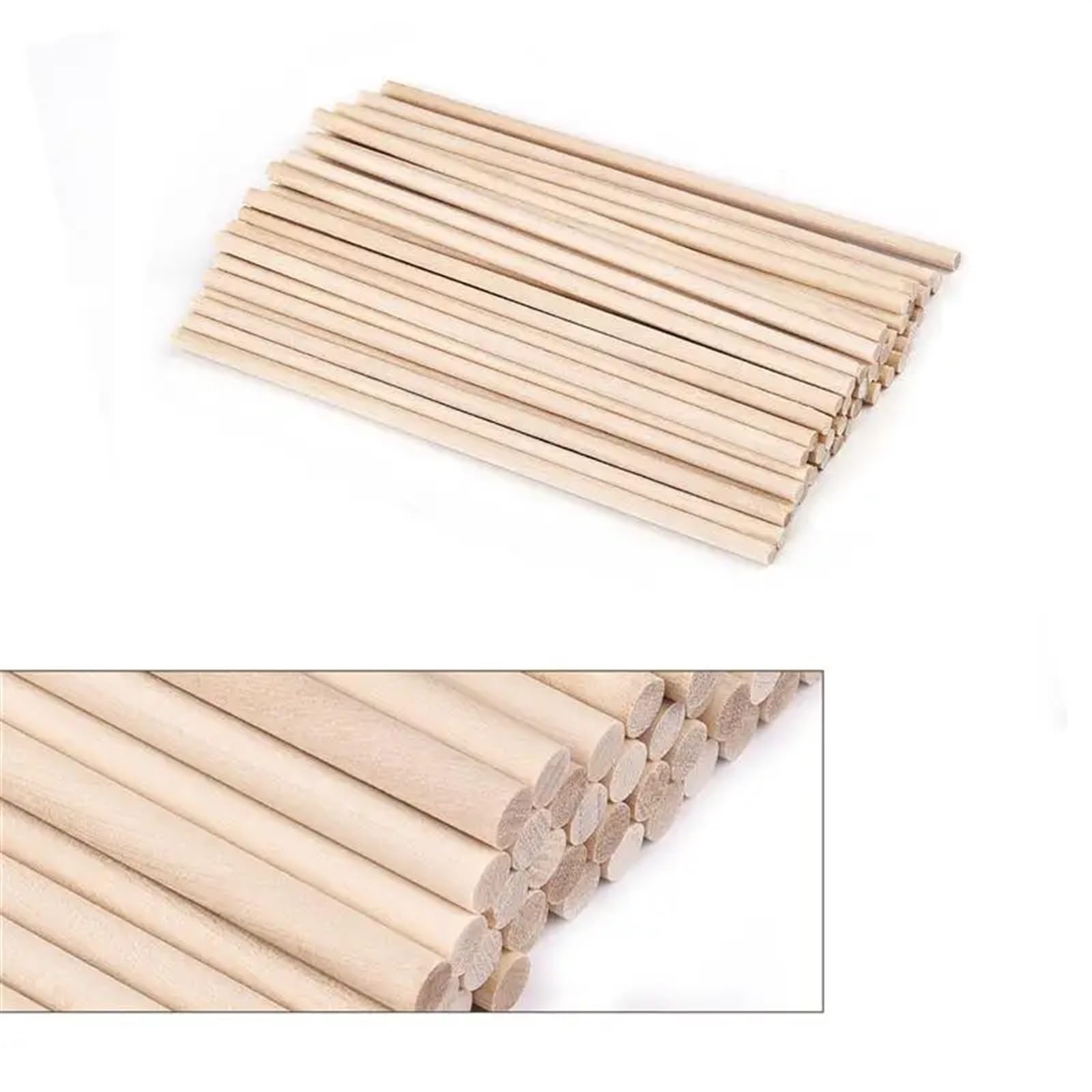 Bâtonnet rond en bois de 300 mm long for la construction maquettes à faire soi-même(Diameter 10mm 5pcs)
