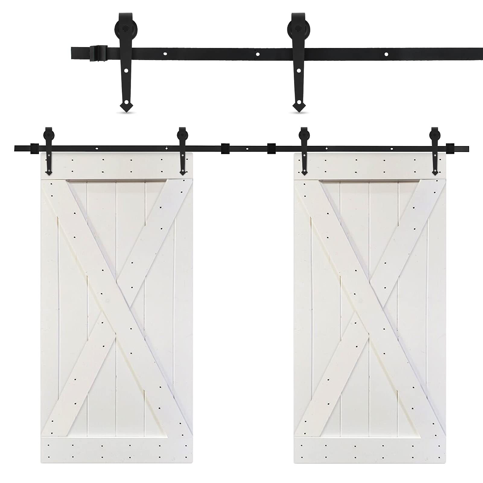 Buy 10FT Sliding Barn Door Hardware Kit, Barn Door Sliding Kit for