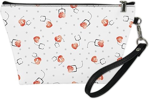 Miniatura 2 de AFPANQZ Bolsa negra para enfermera, bolsa de maquillaje de viaje para mujeres, organizador de cosméticos, bolsa de almacenamiento impermeable con