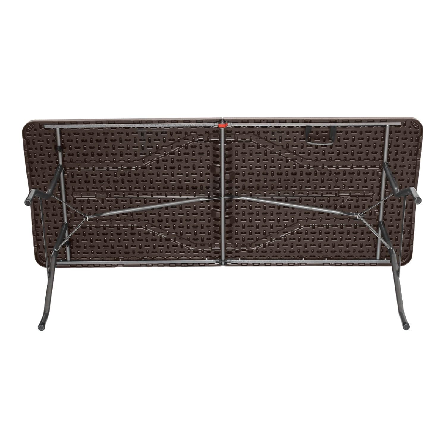 Tavolo Pieghevole 180x74cm Nero - Multifunzione Per Esterni/Interni - Foto 9