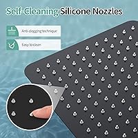 Vista 4 de SR SUN RISE Cabezal de ducha de lluvia de 10 pulgadas, cabezal de ducha de lluvia de alta presión de acero inoxidable 304 negro mate