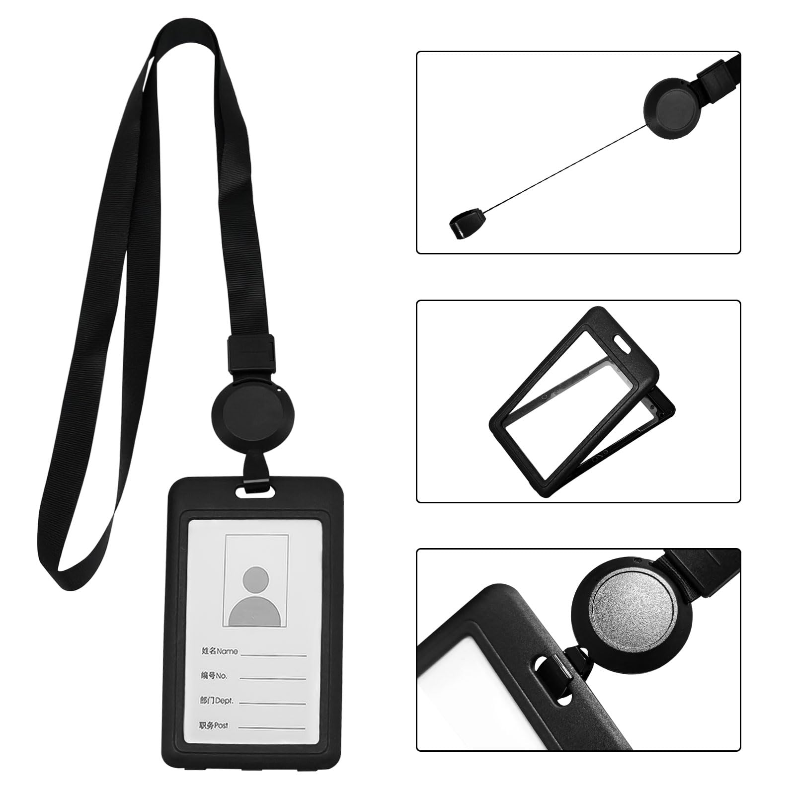 TUONYIS 4 Pcs Lanyard with Card Holder Retractable Lanyard - Image 4