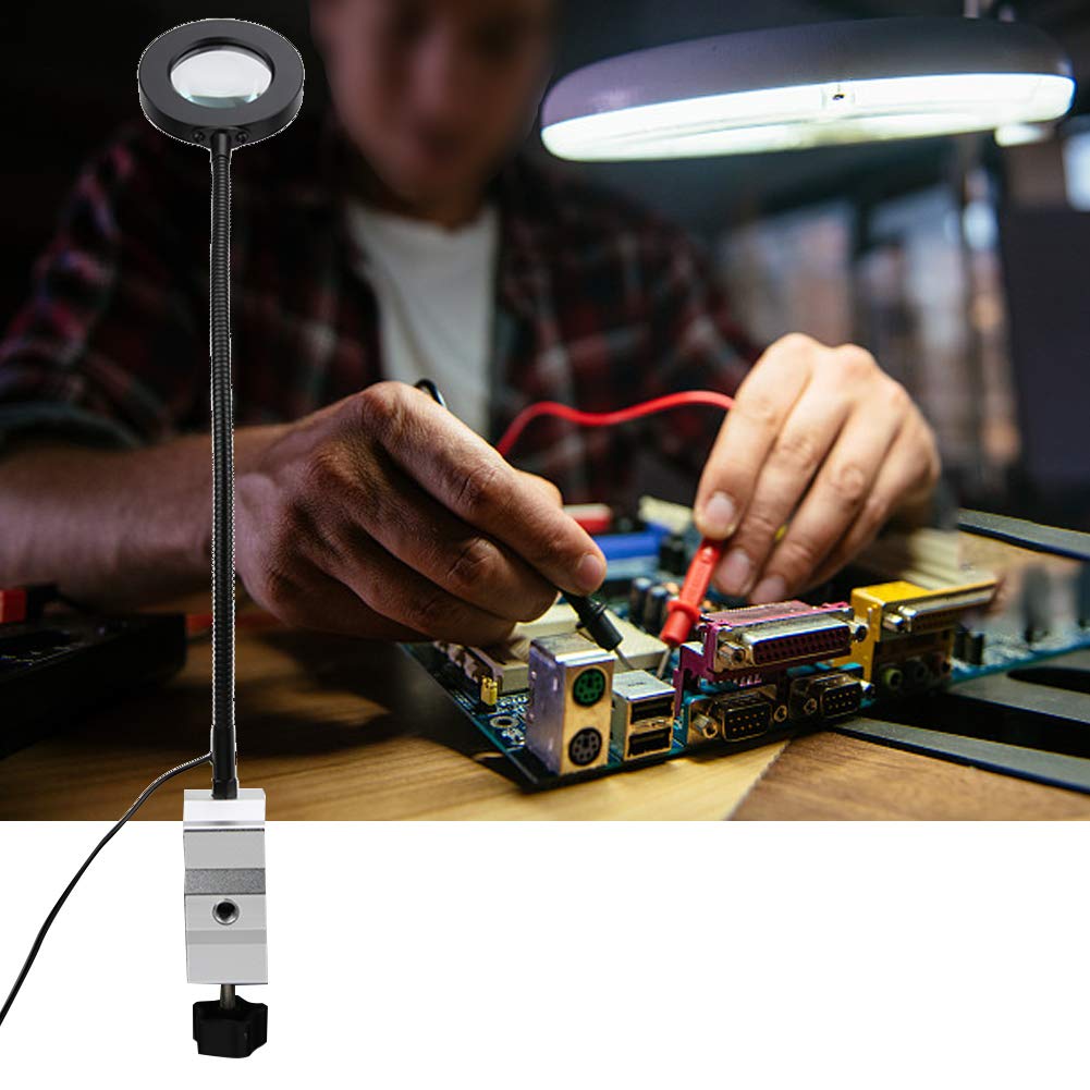 LED 3X Stół powiększający Zacisk lutowniczy Pomocna dłoń z elastycznym ramieniem Stacja naprawcza płytek drukowanych trzeciej ręki do lutowania płytek drukowanych Podstawa ze