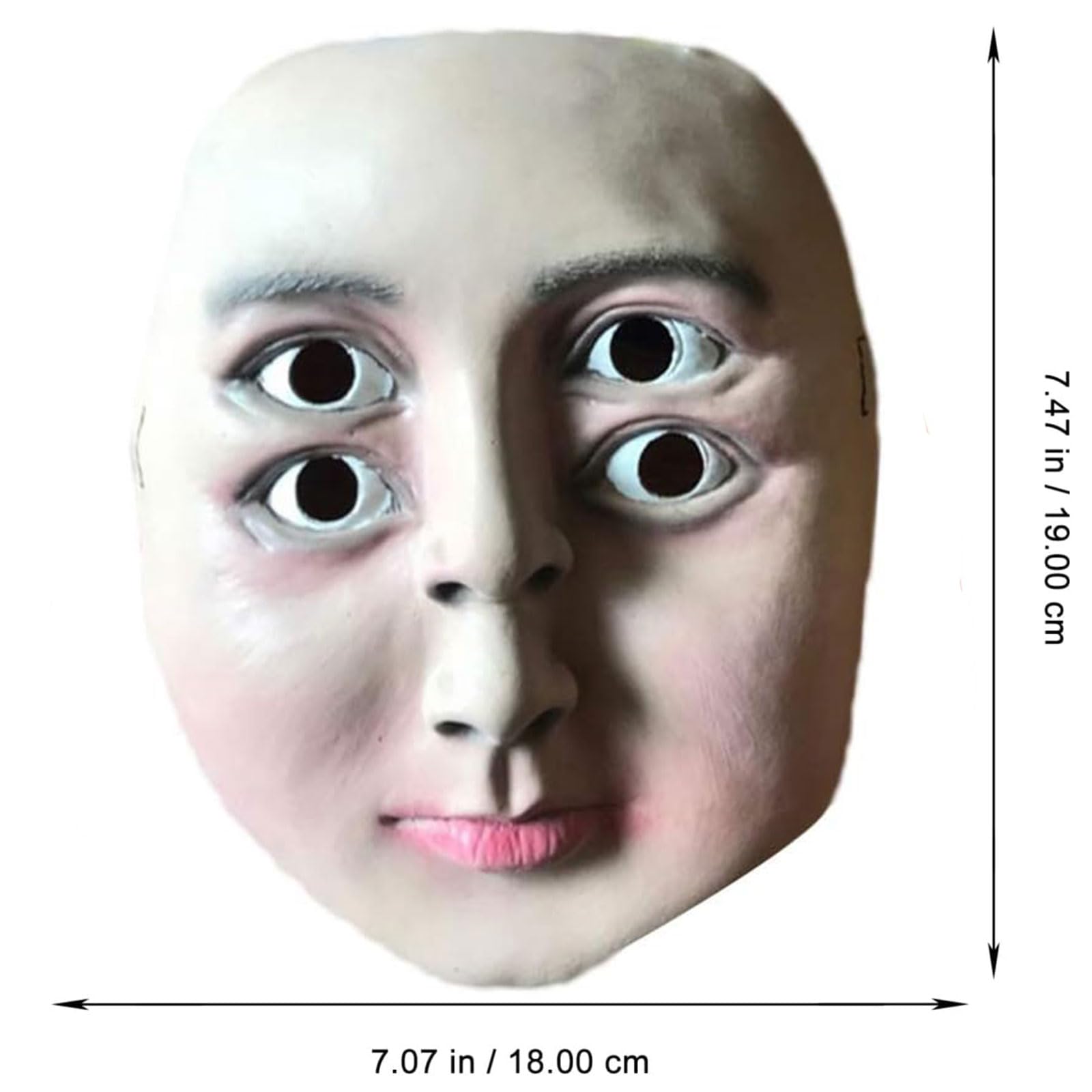 SCGHBK Halloween Horror Mask Four Eyes Latex Mask Horror Cosplay Mask Multiple Eyes Creepy Mask Cosplay Props Supplies