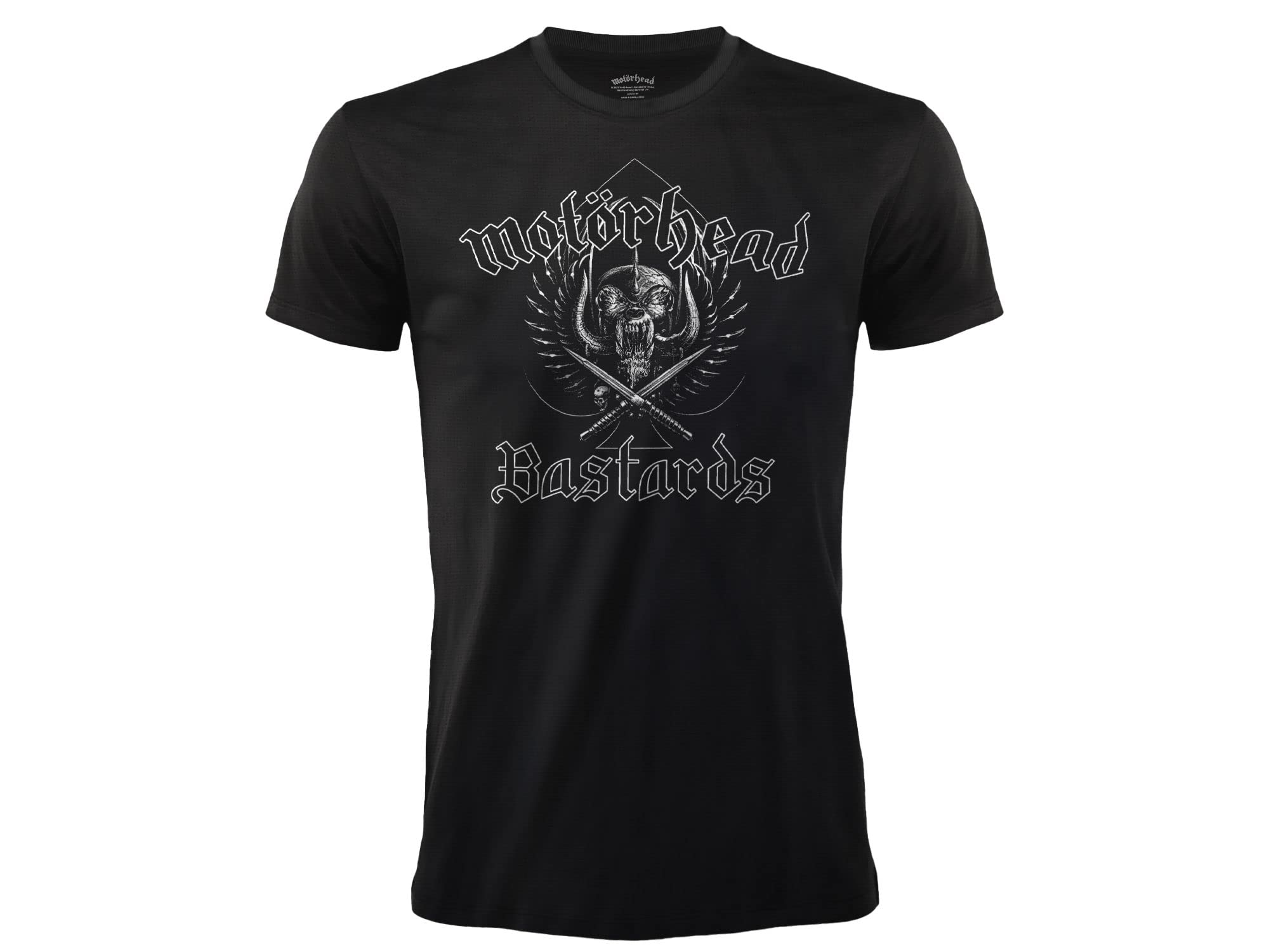 T-shirt Motorhead Bastards T-shirt Rock Officiel Noir Band Heavy Metal Coton Unisexe Adulte Garçon