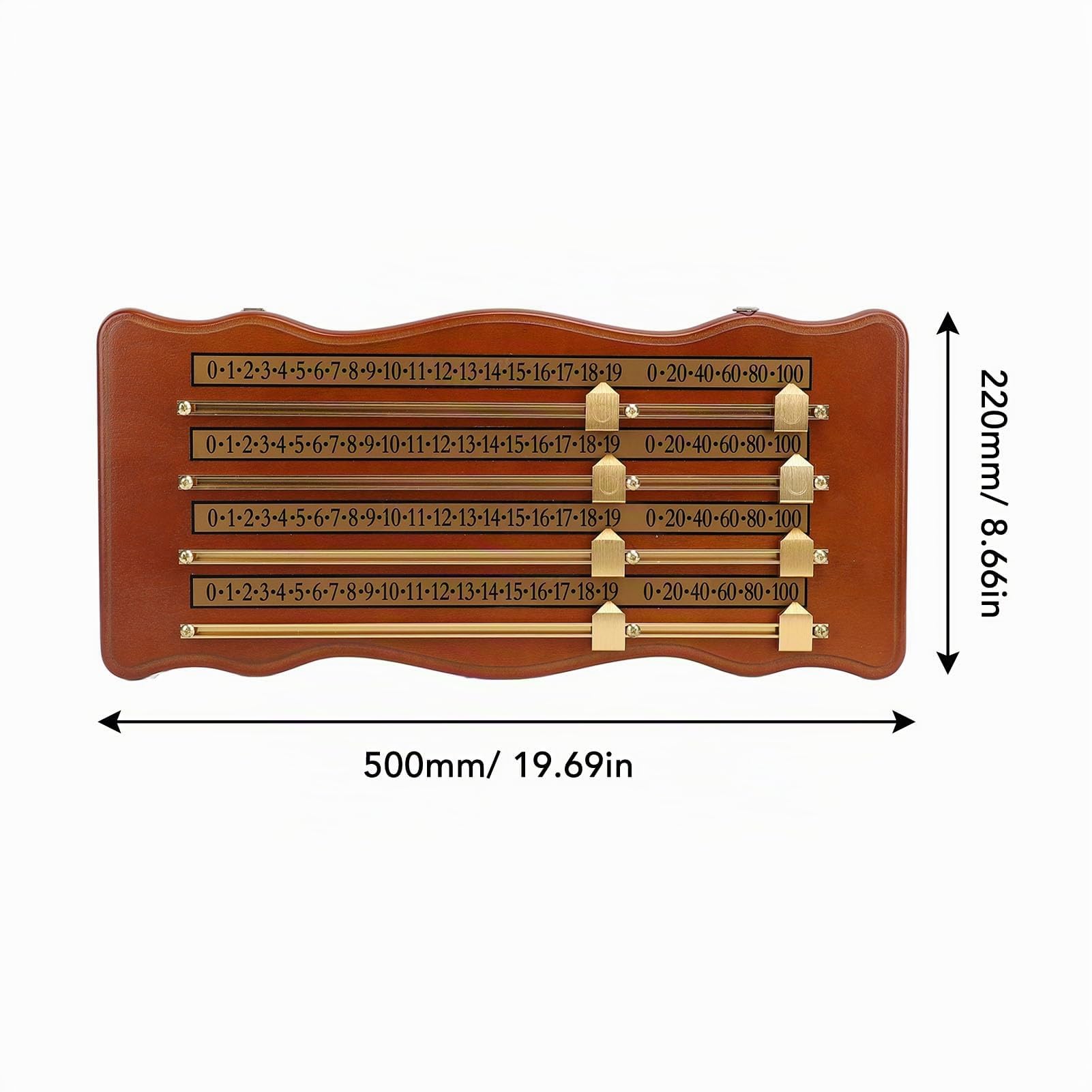 HERCHR Snooker Scoreboard, Tabellone Segnapunti a 4 Piste in Legno ad Alta Densità per Biliardo Accessori per Club per Giochi di Biliardo, 8 Ball/9 Ball Multi-Game Compatibility
