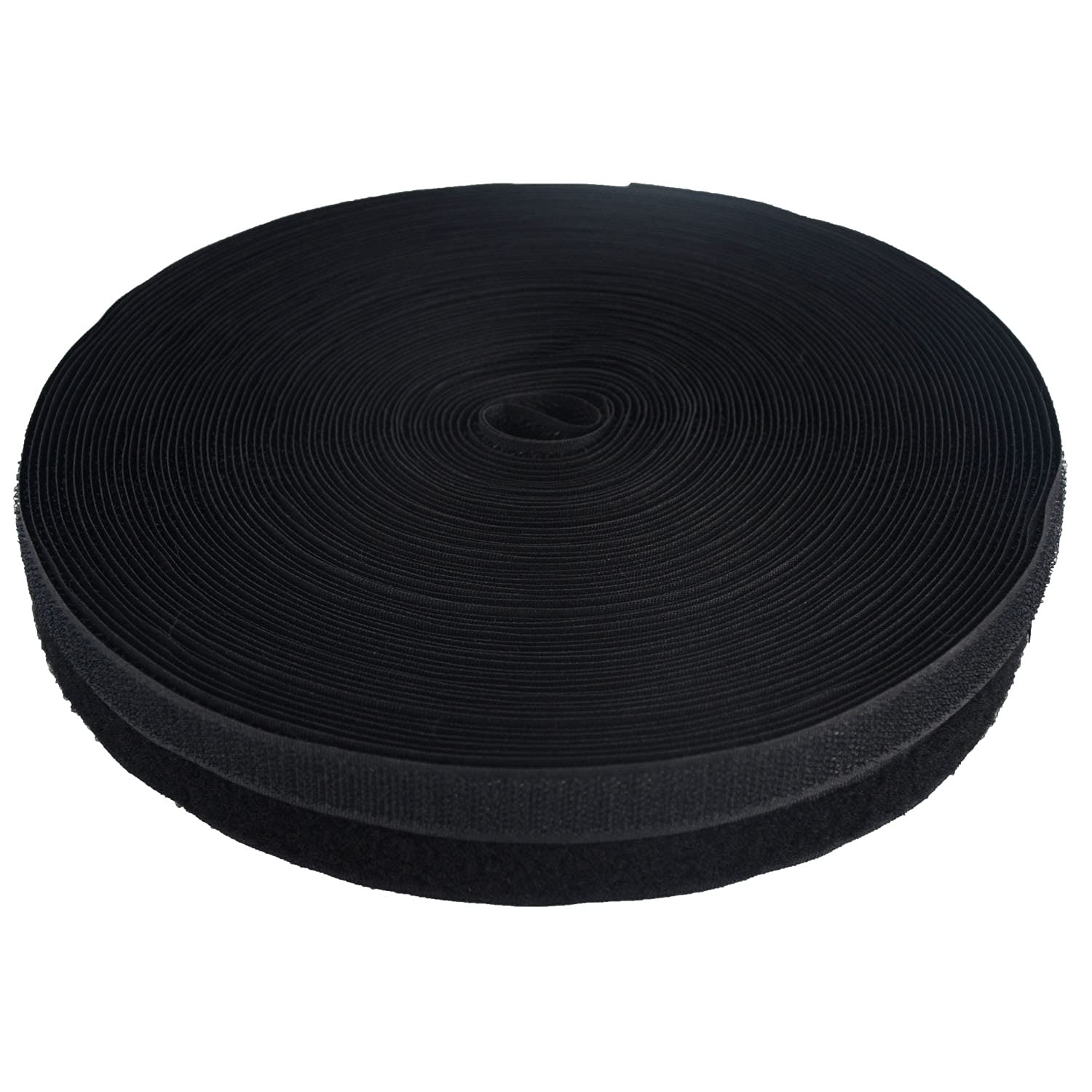 LaceQin 2cm/3cm Nylon self-Adhesive Heavy-Duty Strip Fasteners with Industrial-Grade Strength for Home, Office, School and Craft organizations (2cm, Black)