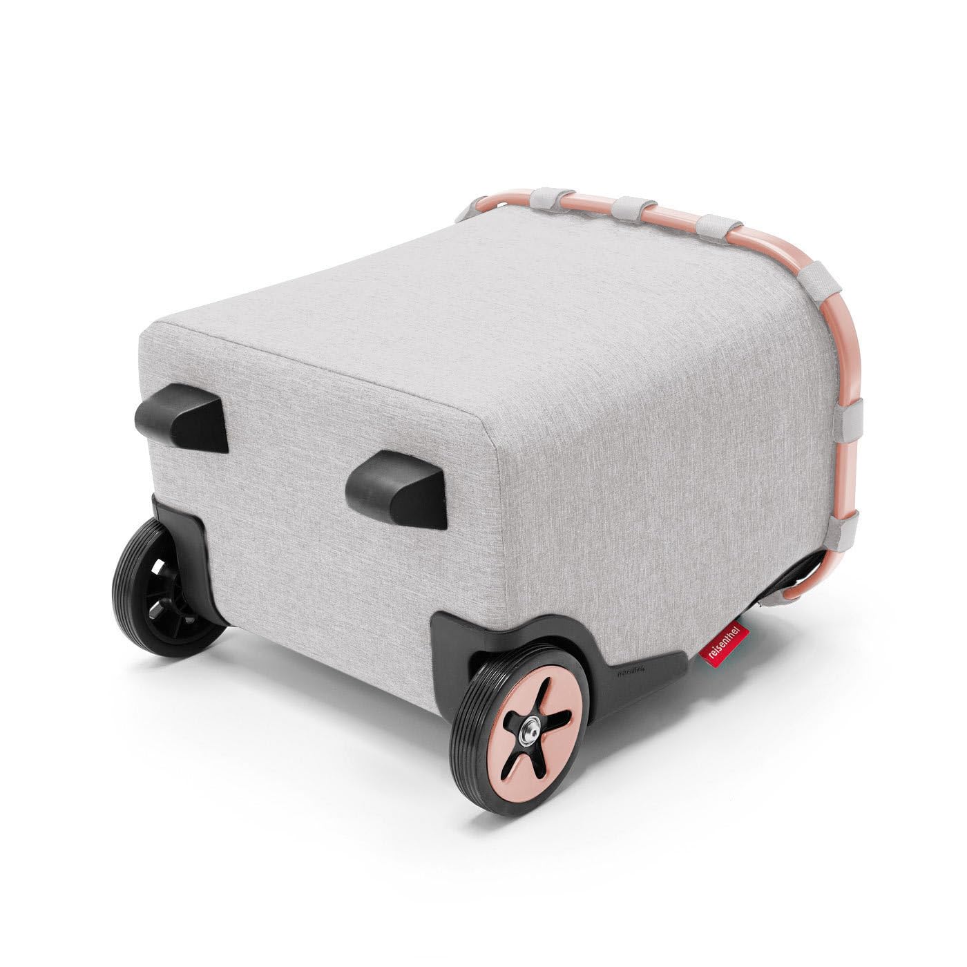 reisenthel carrycruiser Tragbarer Einkaufstrolley mit stabilem Aluminiumrahmen, Schultergurt und herausnehmbarer Netz-Innentasche Aus wasserabweisendem Material, Couleur:Sky Rose