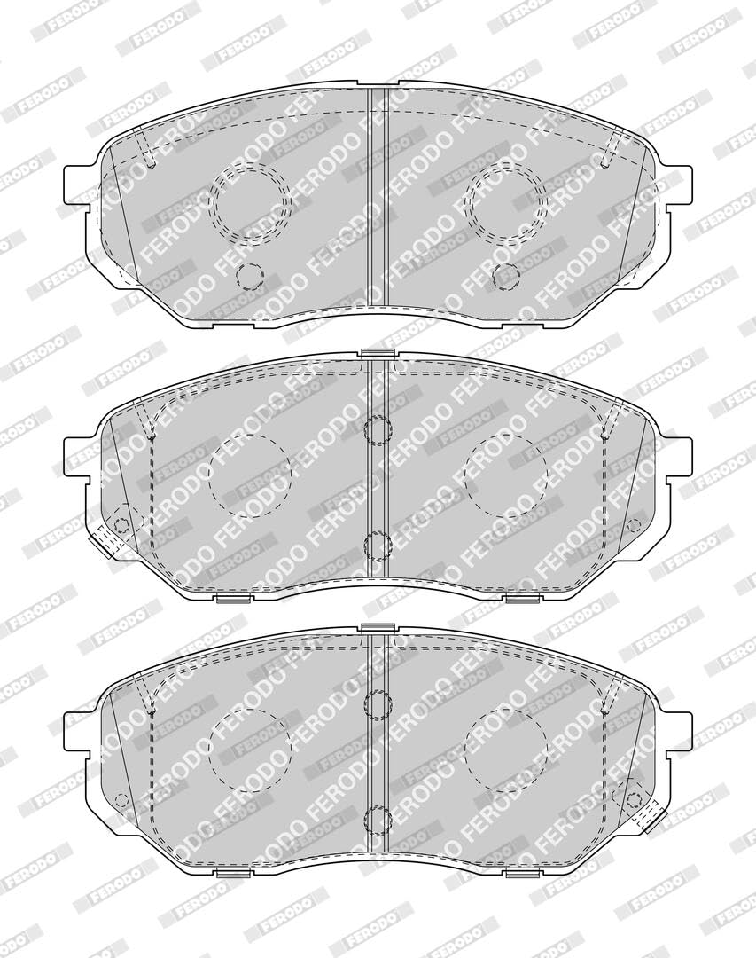FERODO Kit pastiglie freni Anteriore con segnalatore acustico usura con accessori FDB4983 Compatibilità con KIA SORENTO III, HYUNDAI Santa Fé IV TM