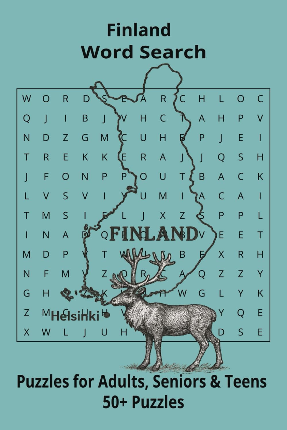 Country Finland Word Searches: Puzzle Book (6x9”, 111 pages, 50+ Puzzles,… Gift for ;Travellers, Study, during Vacation, Holiday or Time to Relax
