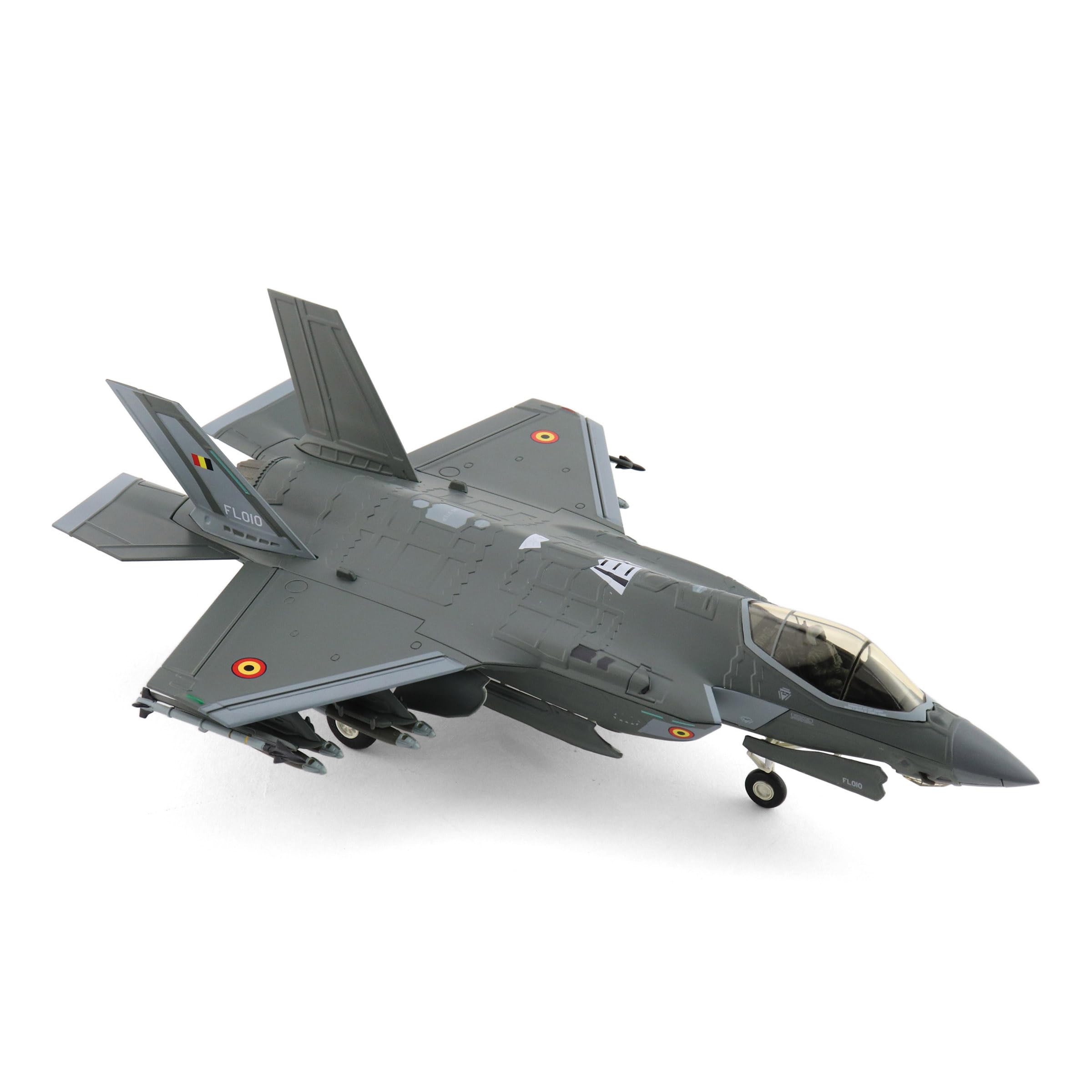 Hobby Master | Replica di aerei militari in scala 1:72 | F-35A Lightning II FL010, Belgium Air Force, Florennes AB, 13.Oct.2025 (con 2 x B61 bomba nucleare) | Modello HA4449