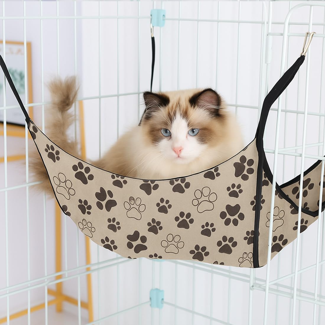 GXGM 1 Pièces Hamac Chat fenetre, Hamac pour Chat en Toile Suspendu pour Chat, Hamac pour Animaux de Compagnie, Doux et Respirant, Convient pour Les Chats, Chiens, Lapins