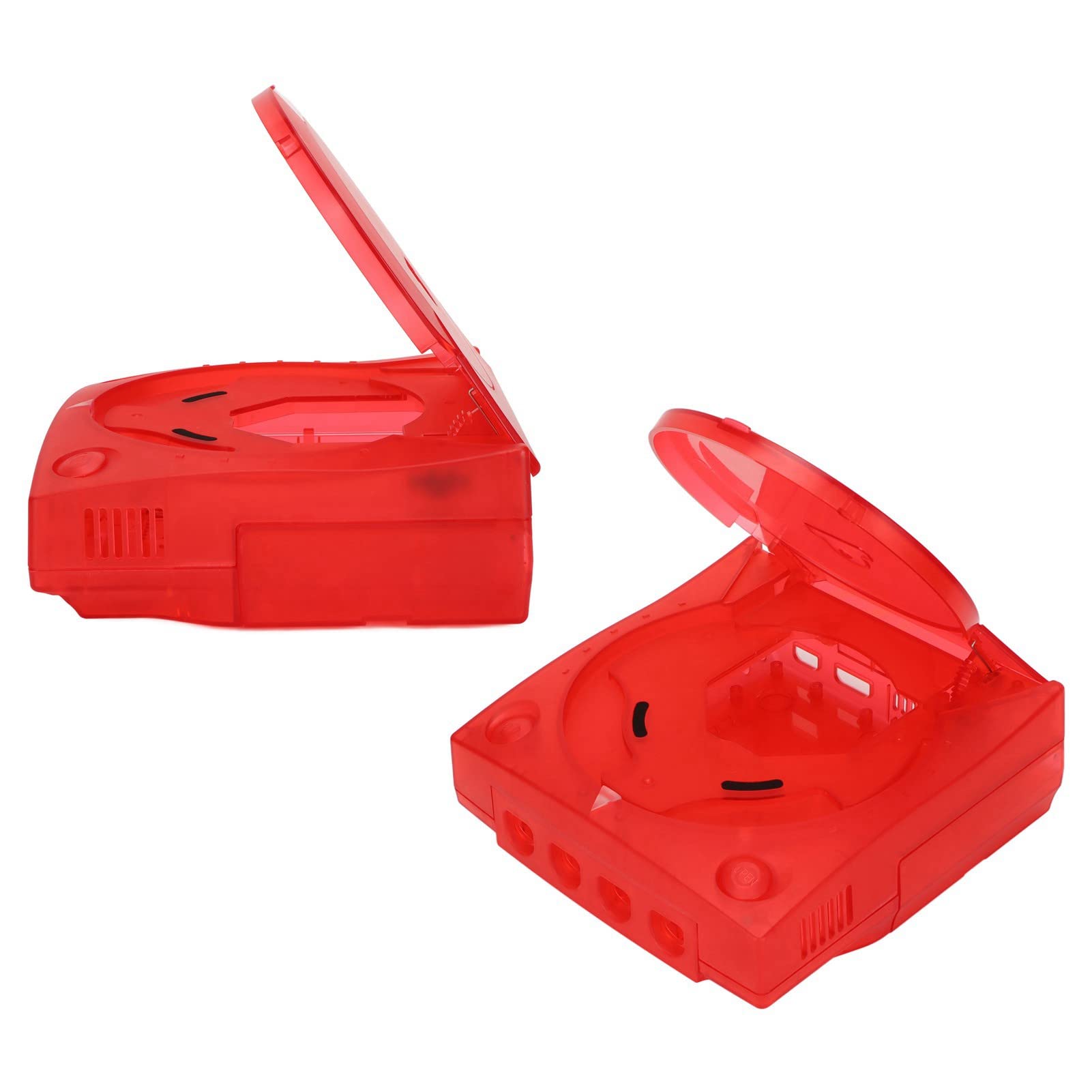 Custodia Traslucida DC per Console di Gioco, Guscio in Plastica ABS Custodia Trasparente Custodia Protettiva per Console per Videogiochi Rosso Traslucido