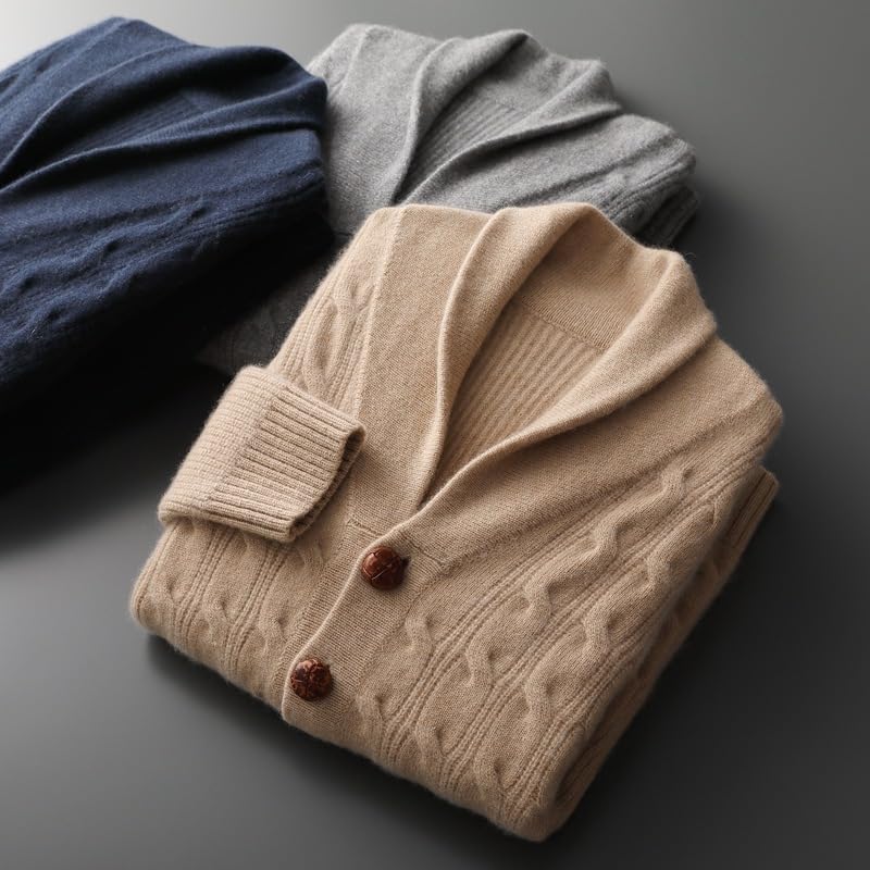 Men's Thickened Cardigan Knitted Base Layer Outerwear4