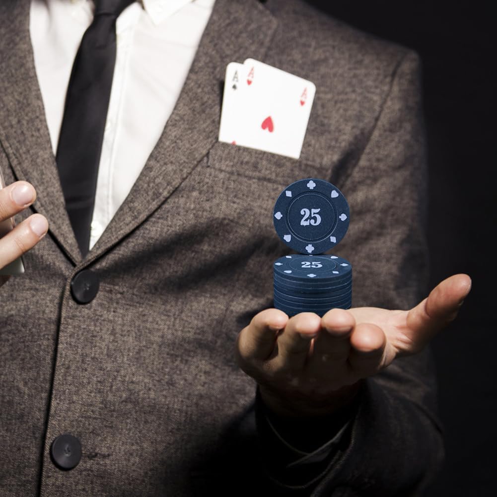 Cartes à Jouer 200 pièces Ensemble de Poker et Blackjack avec Étui en Fer Portable