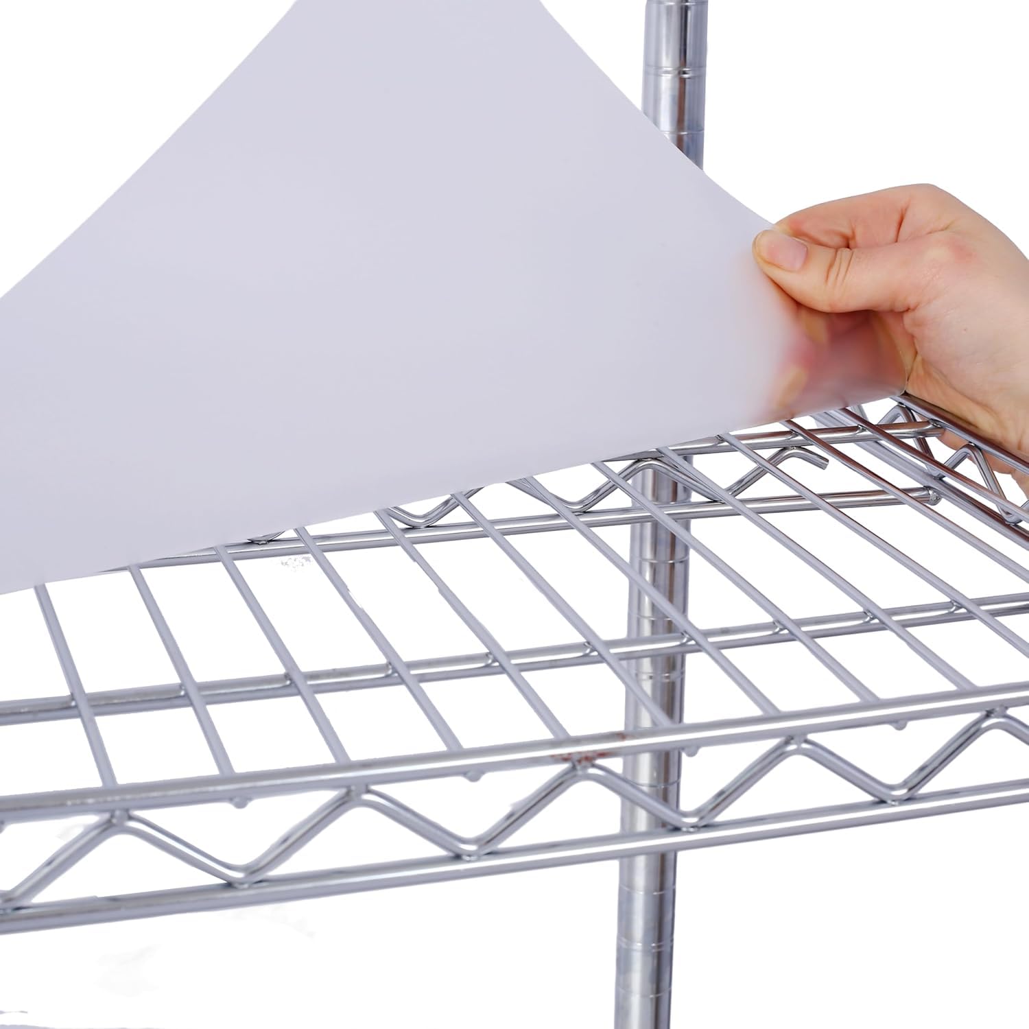 Scaffale in Filo Metallico A 7 Ripiani Resistente con Ruote, Regolabile, Portata Massima 1110 kg, Ideale per Armadi, Garage, Cucine E Cantine - Dimensioni: 207 Cm (Altezza) X 122 Cm (Lunghezza)