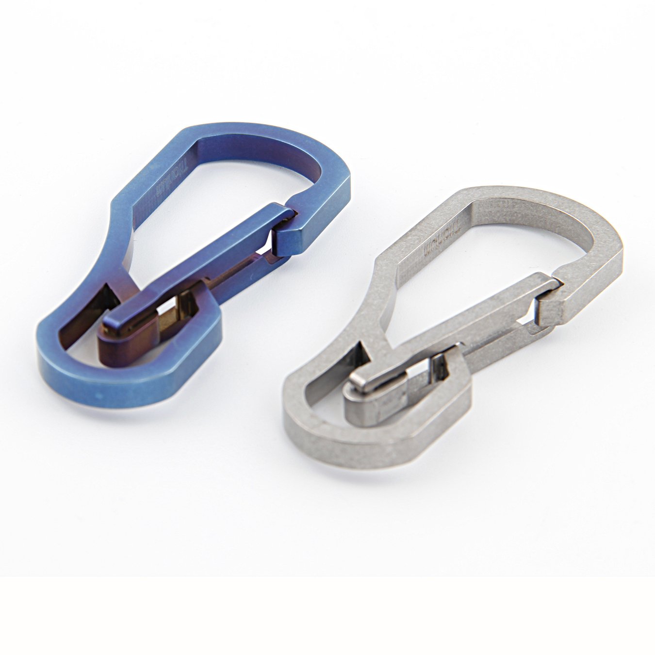 Porte-clés multi-outils en titane avec crochet EDC à charge maximale de 50 kg pour randonnée, camping en plein air (titane)