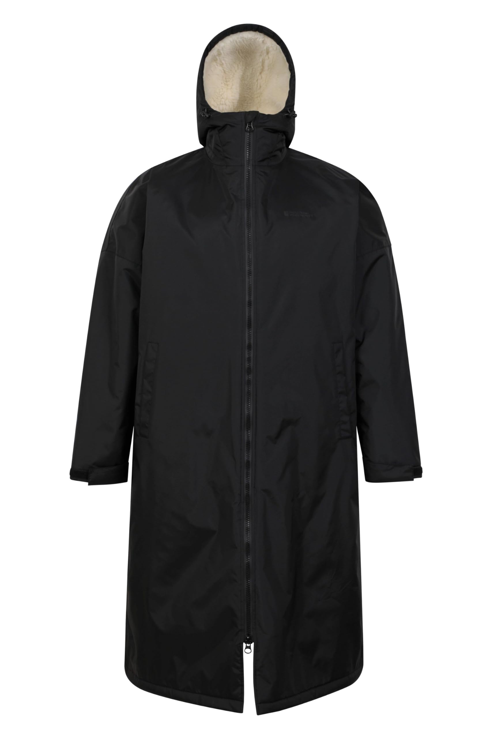 Mountain Warehouse Men's Black Tidal Waterproof Changing Robe - Windproof & Isotherm Swimwear With Taped Seams & Upf 50+ - For Spring Summer Beach, Swimming & Pool S