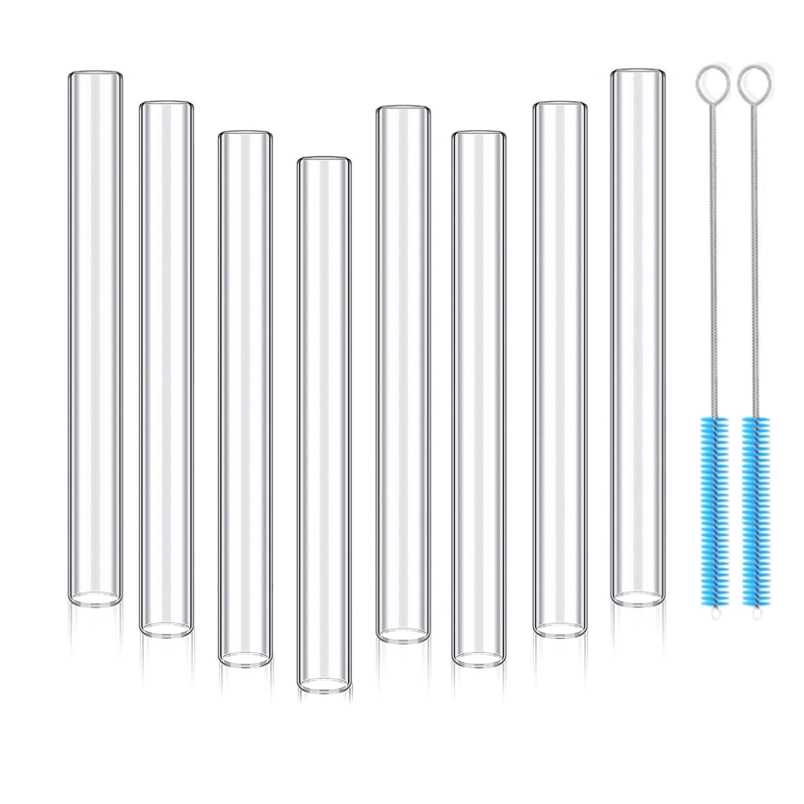 8 Pack Borosilicate Glass Tubes Kit - 12mm OD 4 inch Long 2mm Thick Wall