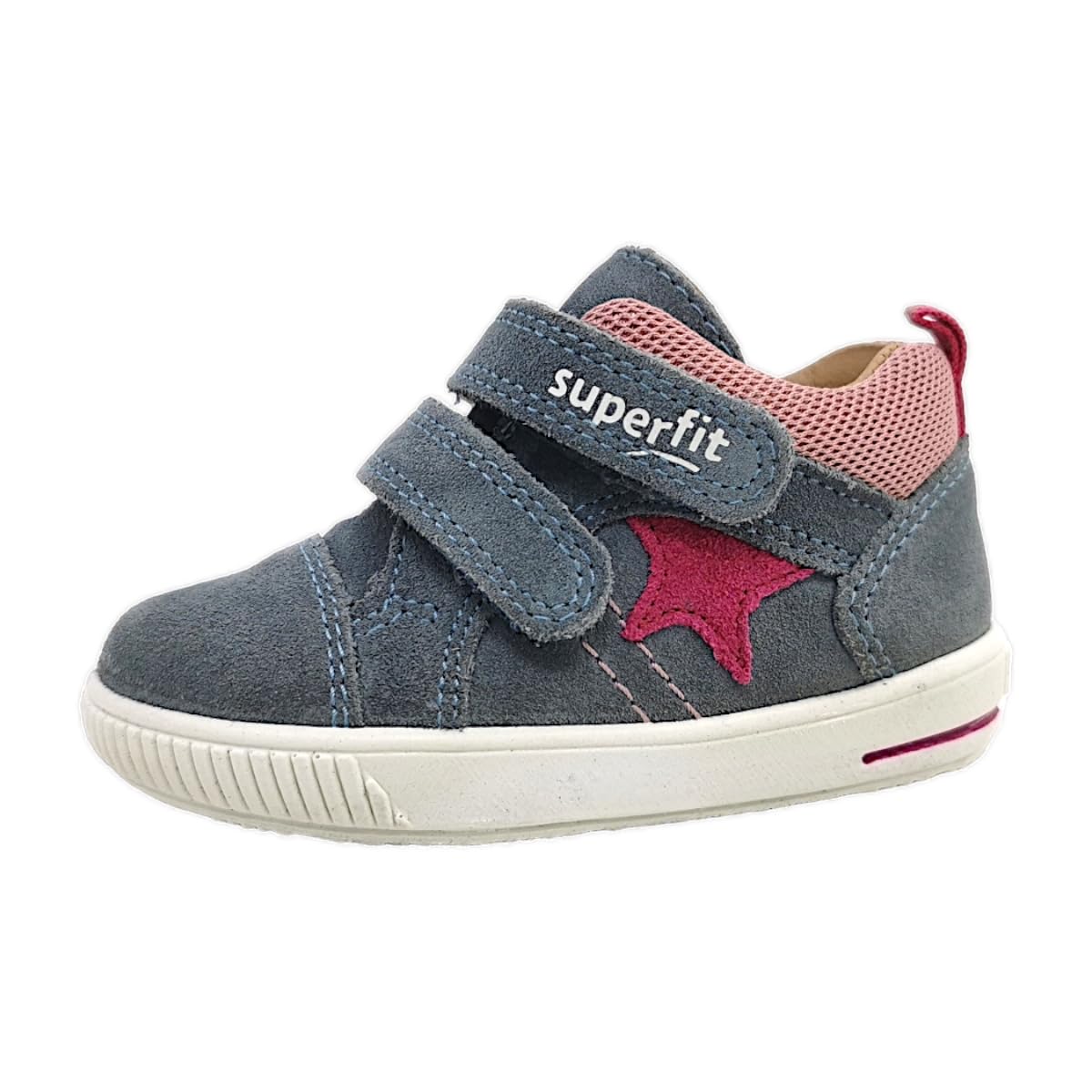 Superfit Boys Girls Moppy First Walking Shoes, Blue/Pink 8040, 19 EU, Blue Pink 8040, 2.5 UK Child