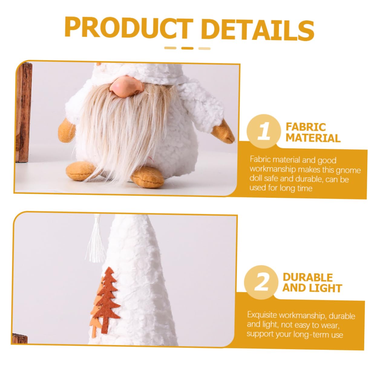 IMIKEYA 5St GNOME Schmuckstücke Stoffzwerge Dekorationen Hausdekorationen für zu Hause weihnachtsdeko weihnachtsgnom Ornament Weihnachtszwerg basteln Weihnachtszwergpuppe Gnom-Puppe Weiß