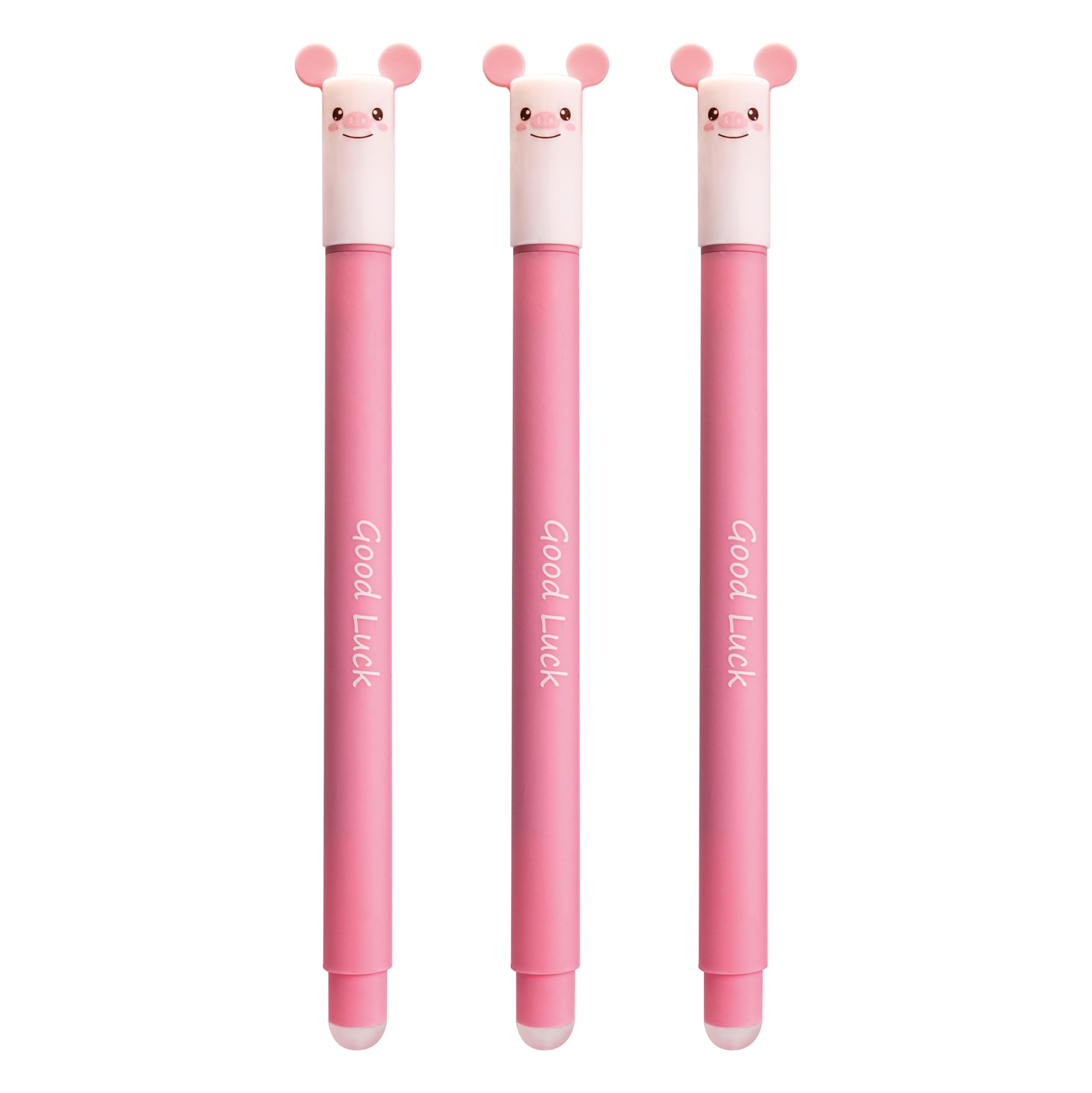 Eberhard Faber 599032 - Rollerball Pen Erasable Pig 3 Animal Erase It Pens Gel Pen Blue 0.7 mm