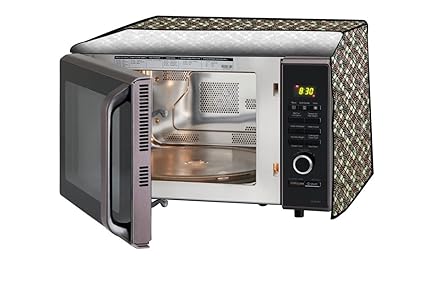 Stylista PVC Microwave Oven Cover for Panasonic 20 L Grill NN-GT221WF, Luxury Pattern Yellow
