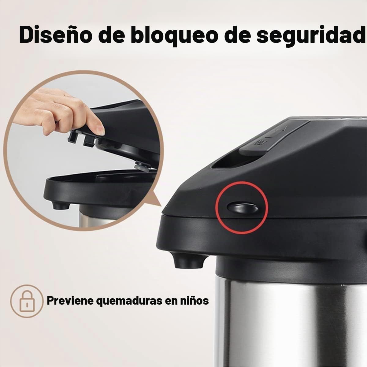 Airpot - Dispensador de café con bomba, dispensador térmico de bebidas calientes, jarra de café térmica de 4 L (3,827.2 g) de acero inoxidable aislado grande dispensador de bebidas con acción