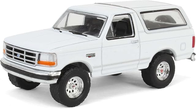 Greenlight 1/64 1993 OJ Bronco XLT, Oxford White, Hobby Exclusive 30452