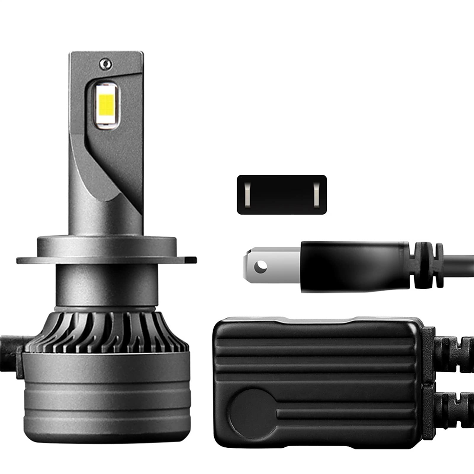 Lampadina a LED 2 pz H4 H7 LED Canbus H1 H3 H8 H11 HB3 9005 HB4 9006 Fari a LED Mini 100W 18000LM Lampadine Auto Automobiles Auto Lampada (Size : H7)