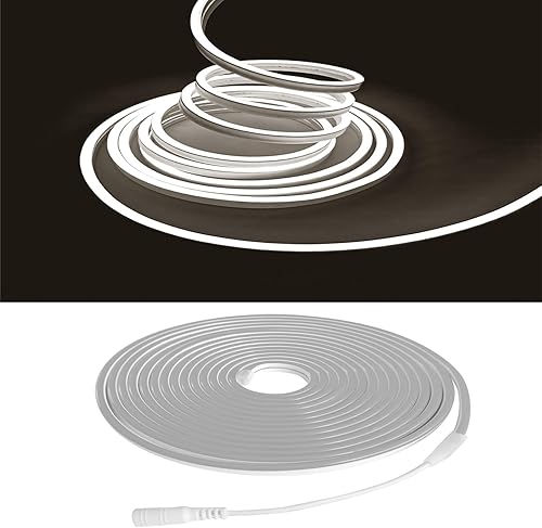 Miniatura 2 de Tira de luz LED de neón naranja, 5M 12V luz de neón impermeable para decoración interior y exterior (con adaptador de corriente)