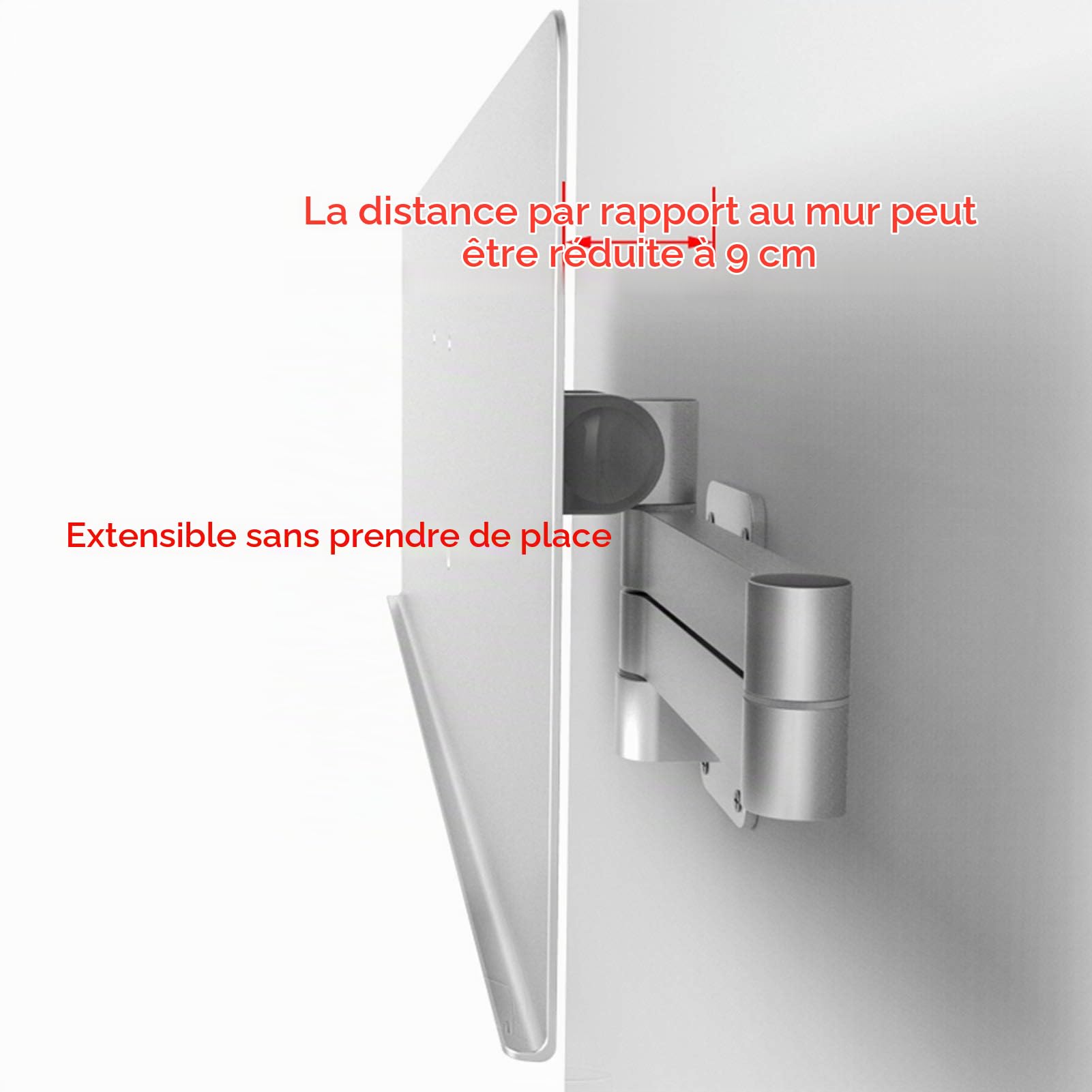 Wall Mount Keyboard Arm Plateau Articulé pour Clavier/Souris Rotatif Ajustable Murale Portable Clavier Support