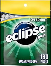 ECLIPSE Spearmint Chewing Gum Sugar Free, Mint Gum Bulk Pack, 8.8 Ounce (180 Piece Bag)