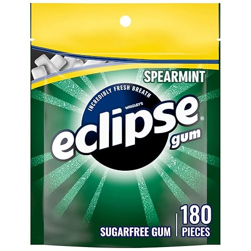 Eclipse - Goma de mascar sin azúcar, bolsa con 180 piezas
