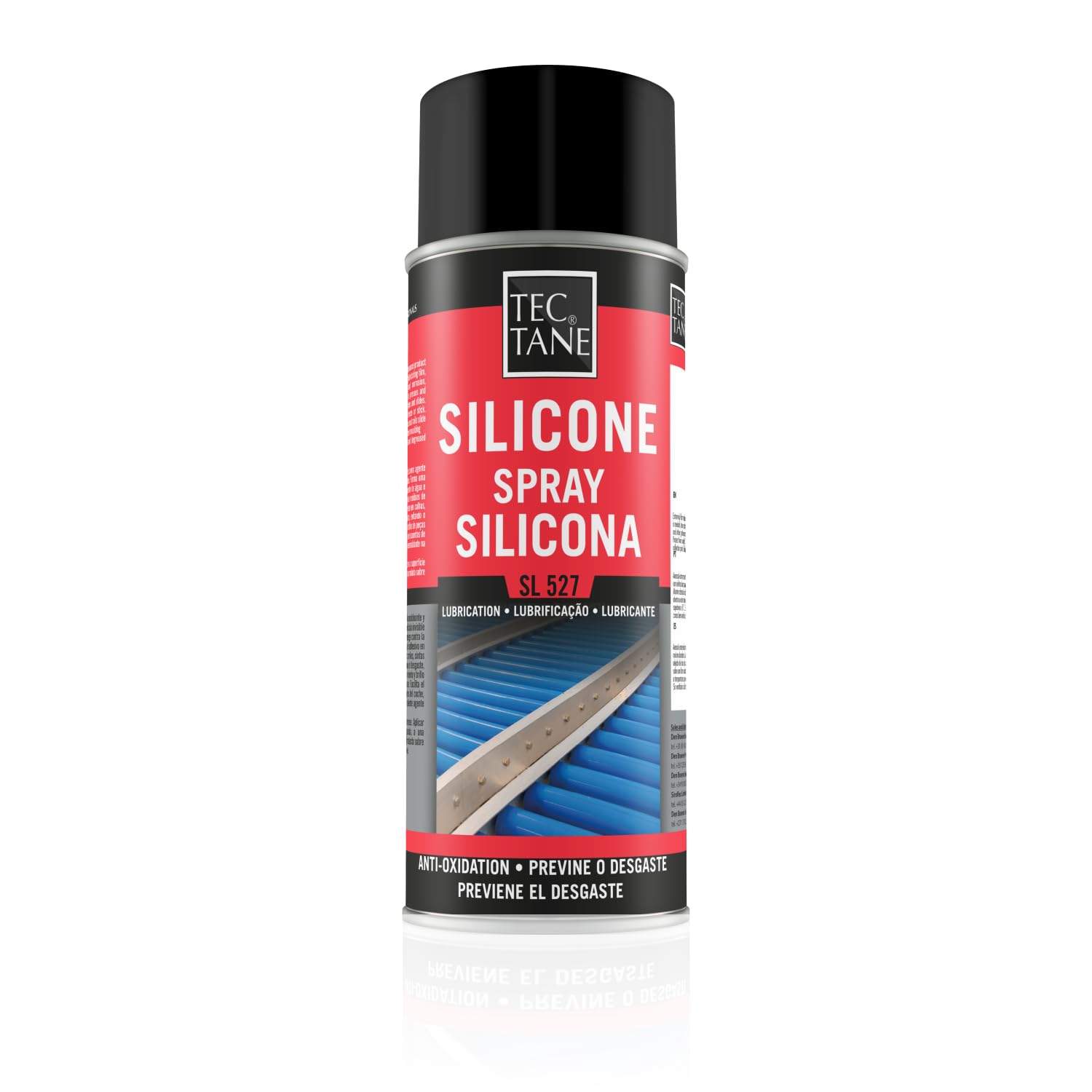 Silicona Spray SL 527, Lubricante no Graso, Desmoldeante, Protector Plásticos Madera Caucho Metales, 400 ml