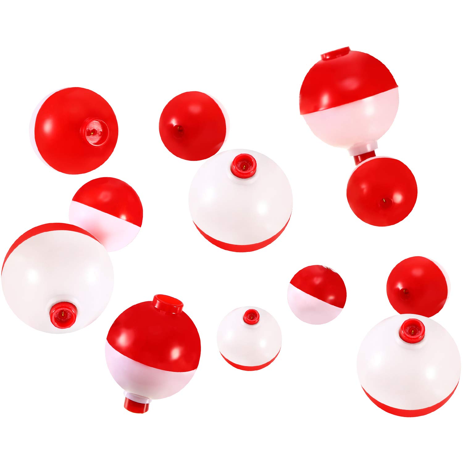 釣り道具　まとめ　⭐︎ Amazon | 12ピース 釣り用浮き具セット 赤と白の浮き具 プッシュ