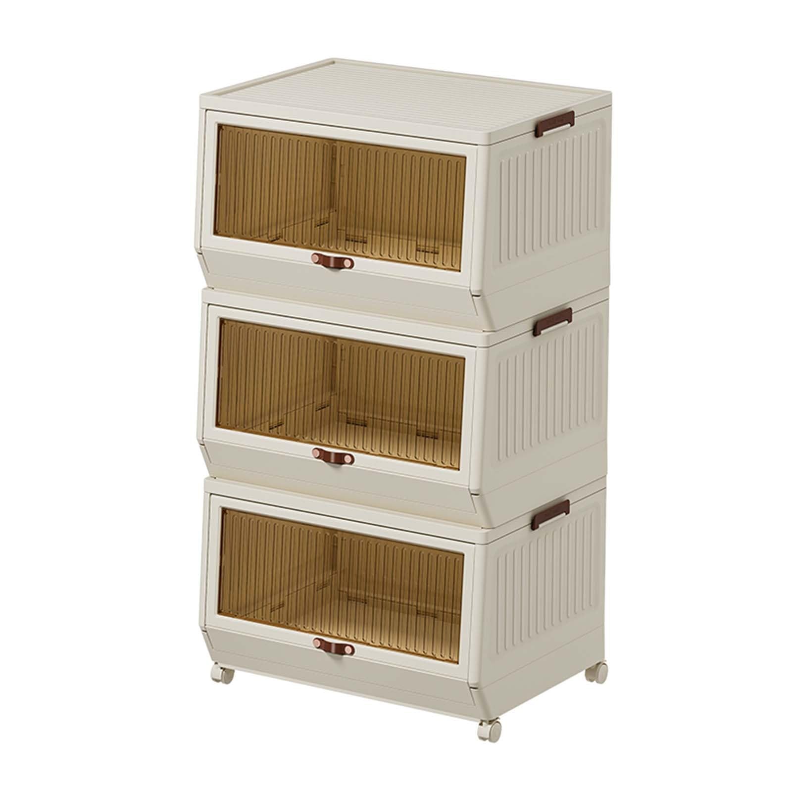 Scatole Di Archiviazione Pieghevoli, Scatole Di Archiviazione Con Coperchi, Contenitori Mobili Pieghevoli Per Giocattoli E Vestiti, Cassettiera In Plastica Per Organizzare Abiti/giocattoli/libri ( Col