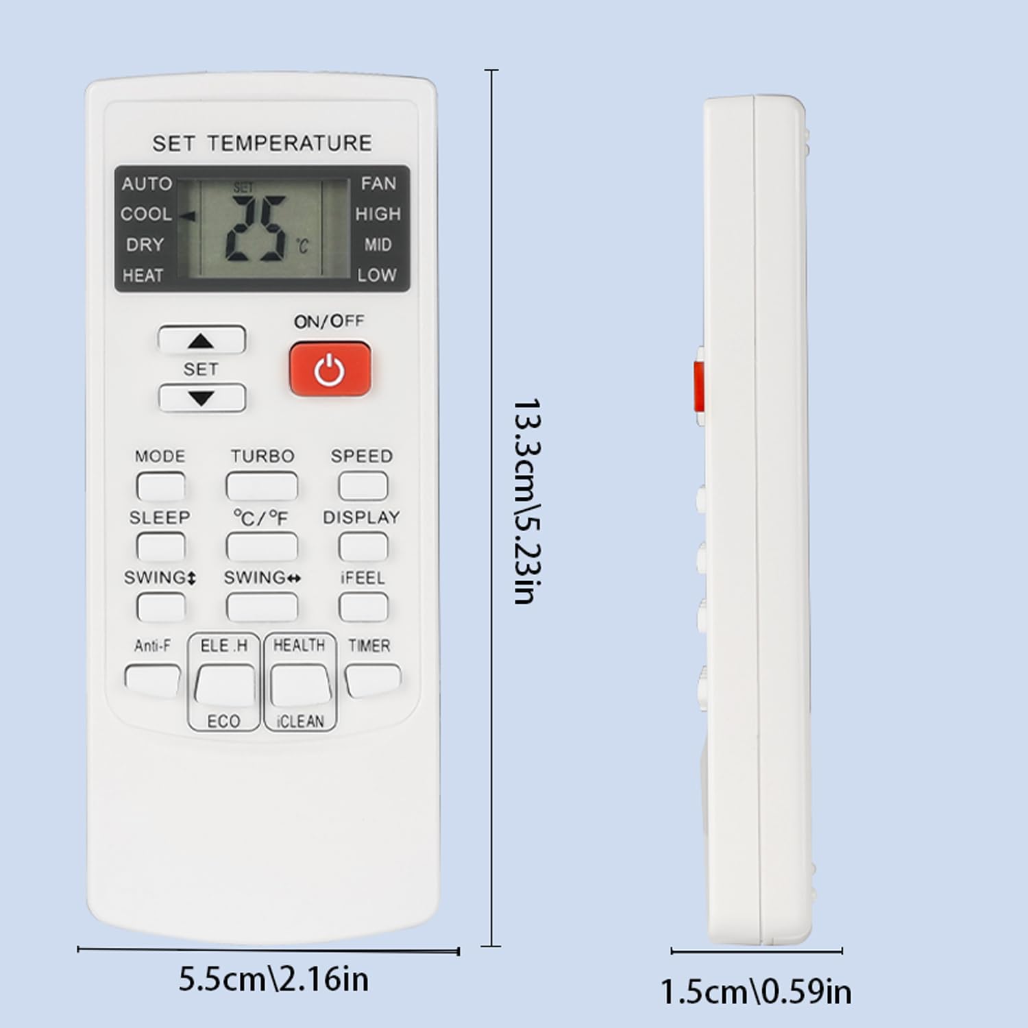 YKR-H/102E Pilot kompatybilny z AUX Świat Klimatyzacja FanWorld AC MUPR-09-H9A MUPO-09-H6 FW6-2250-ECO FW10-2250 FW11-2250-I Wymiana sterownika
