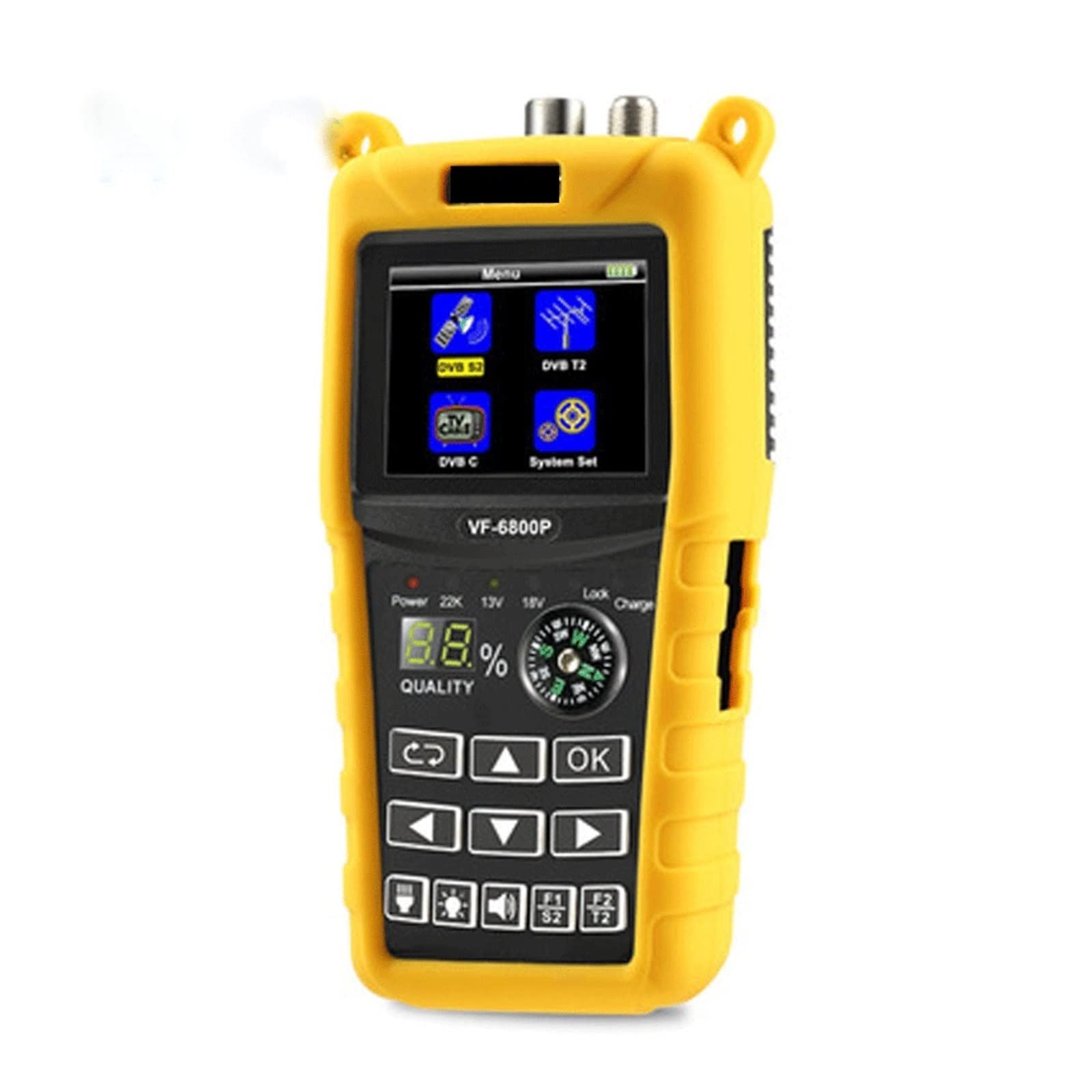 Satellite Finder DVB-T2/DVB S2/DVB C Sat Meter for La TV Satellitare Ricevitore DVB T2 Tuner Satfinder Digitale HD,Serie Pro