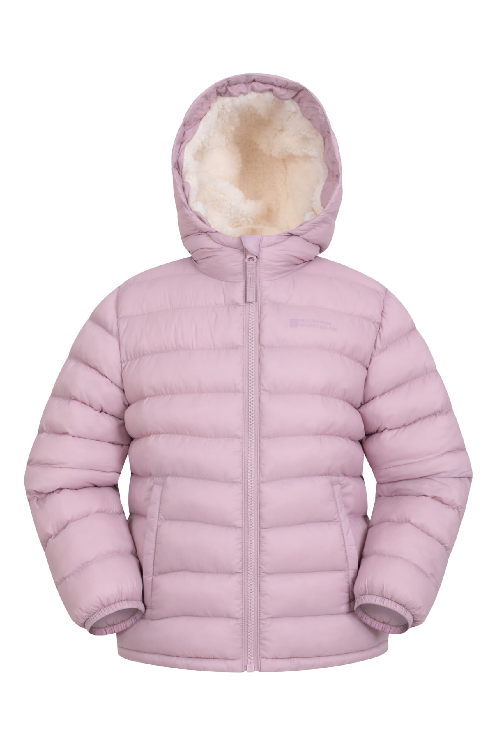 Seasons Fur-Lined Kids Padded Jacket - Pink