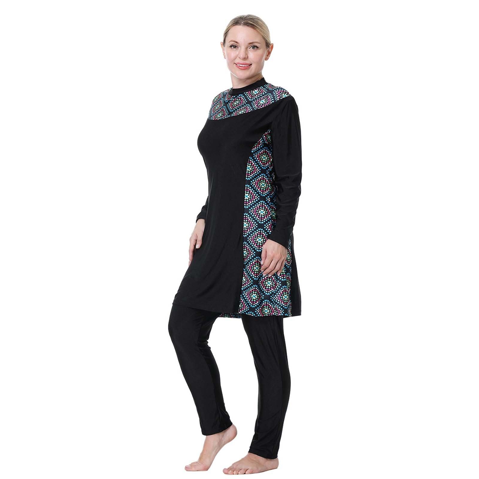 Costume di Bagno Donna da Musulmano Donna, Ampio E Oversize, Bikini, Completo con Copertura Completa Costumi Interi Tankini